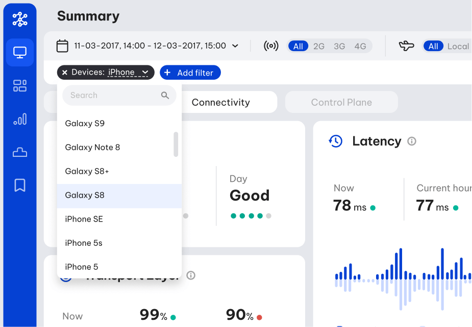 Big data app basic filters second level expanded